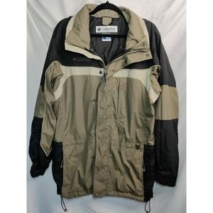 Vintage Columbia Sportswear Company Jacket Hidden Hooded Mens Black Gray Size M‎